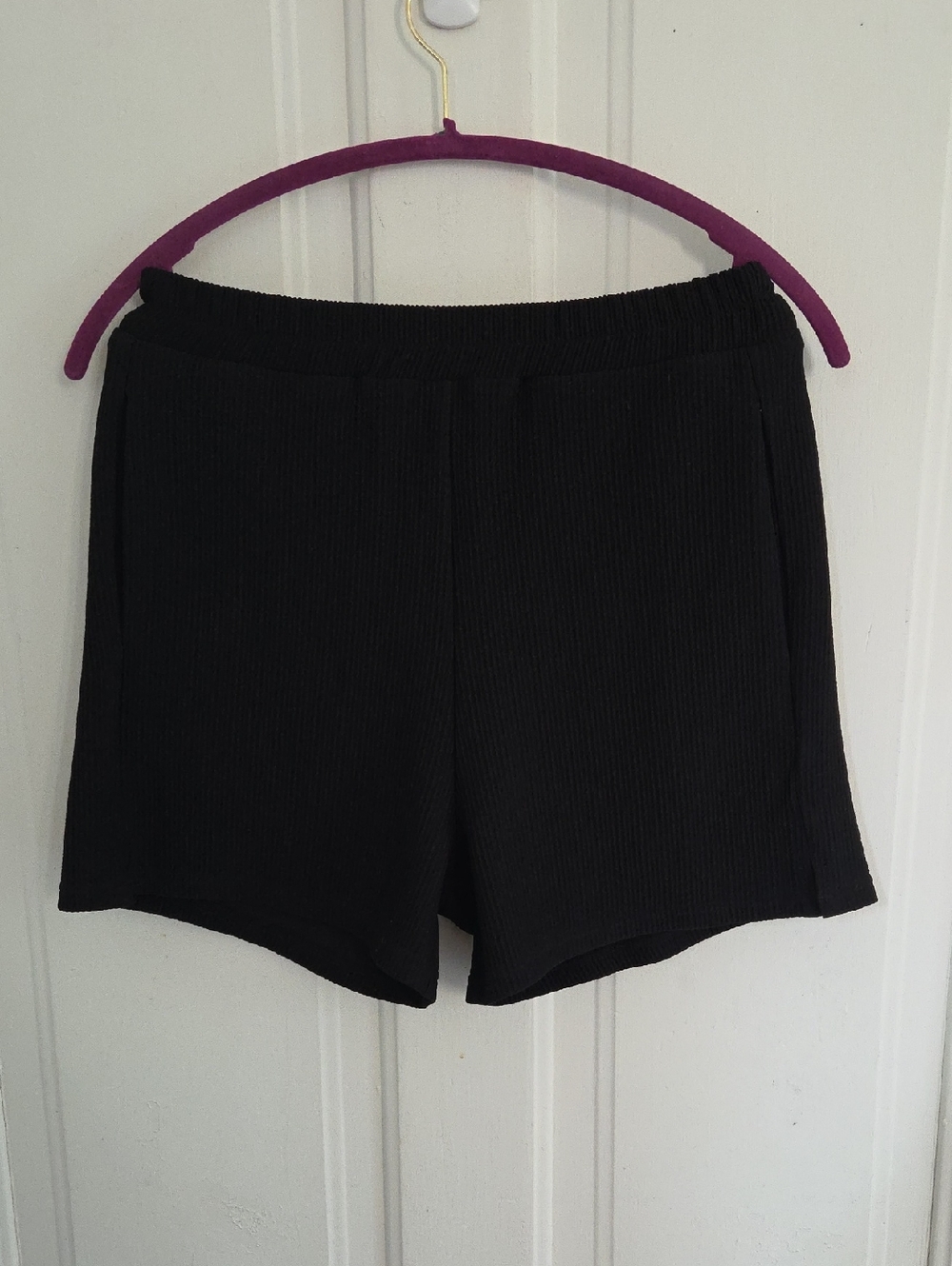 Allie Rose Ribbed Black Shorts